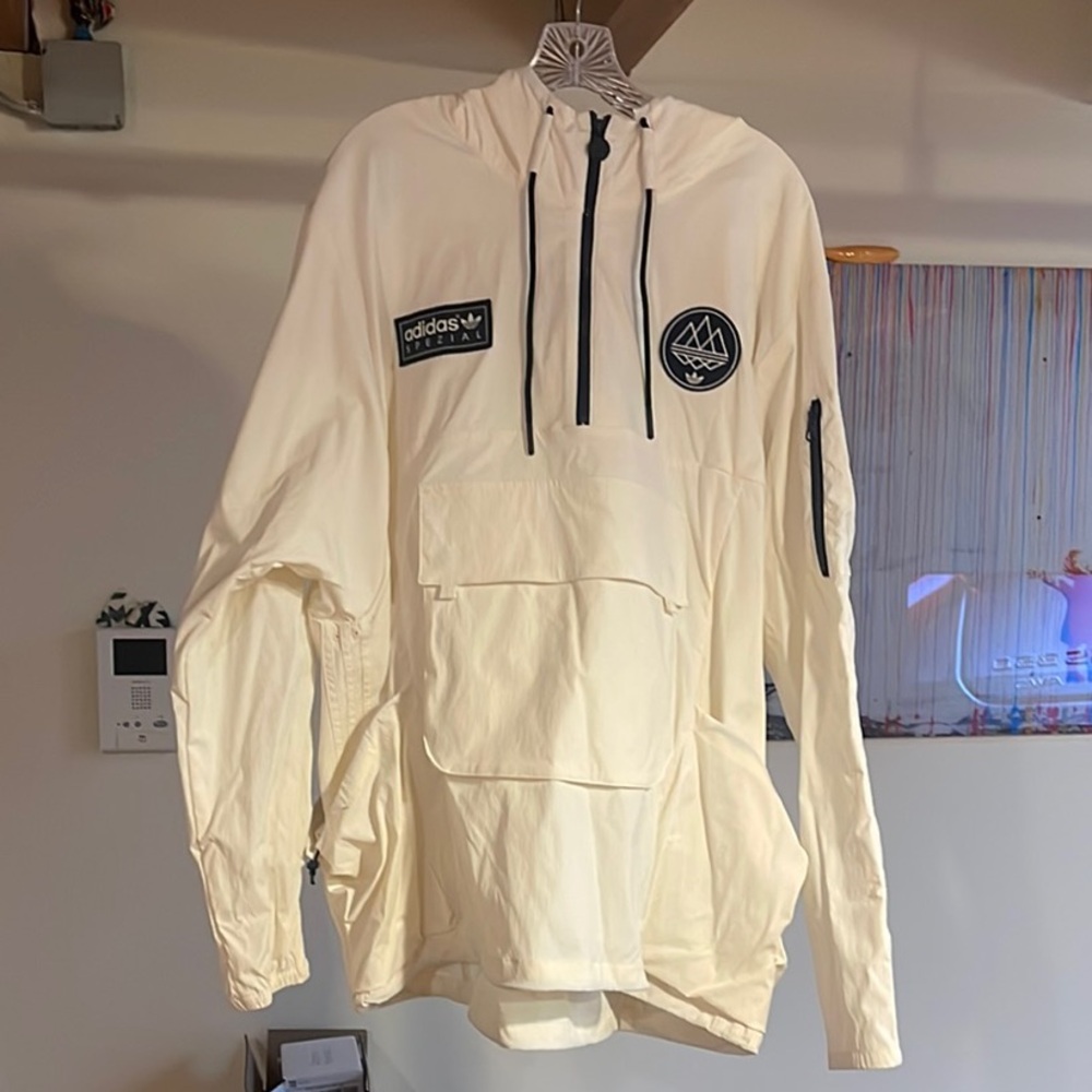 Adidas Cream Hooded Jacket